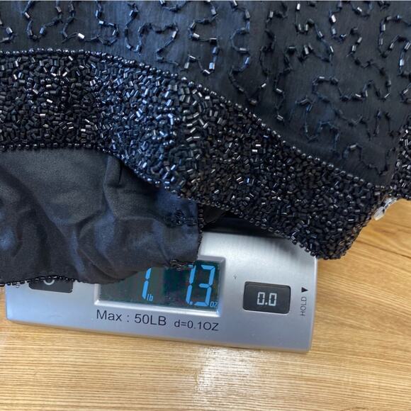 Vintage Sténay Plus black silk‎ beaded open longline Cardigan Size 1X - Picture 15 of 15